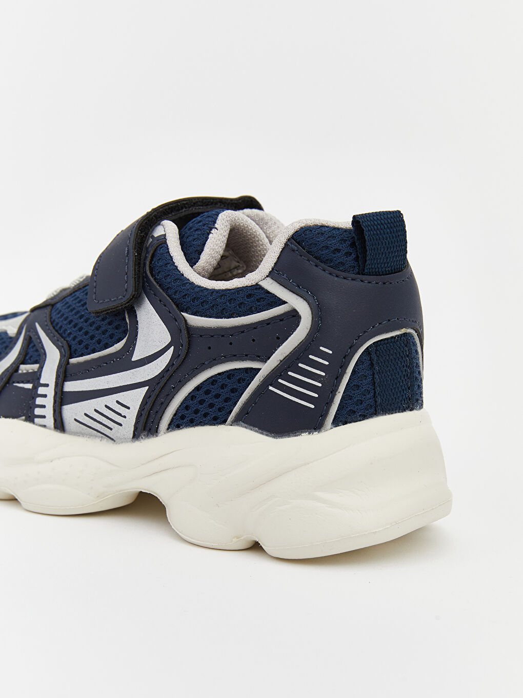Lacivert Bağcık ve Cırt Cırtlı Erkek Bebek Spor Ayakkabı-4