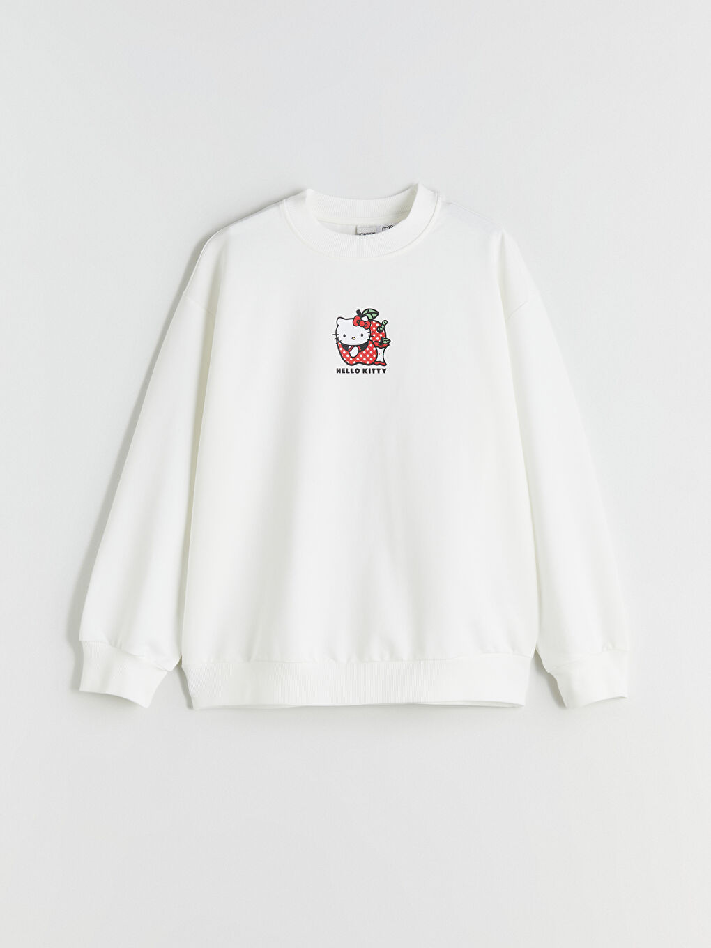 Crew Neck Hello Kitty Printed Girls' Sweatshirt-2