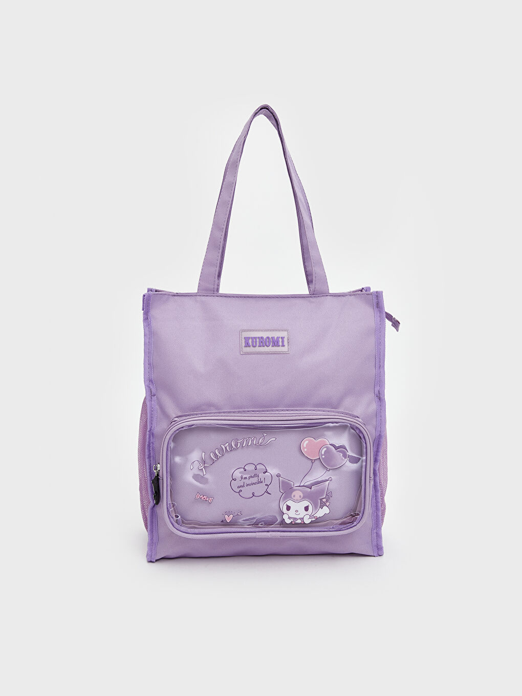 Lila Kuromi Baskılı Kız Çocuk Kol Çantası