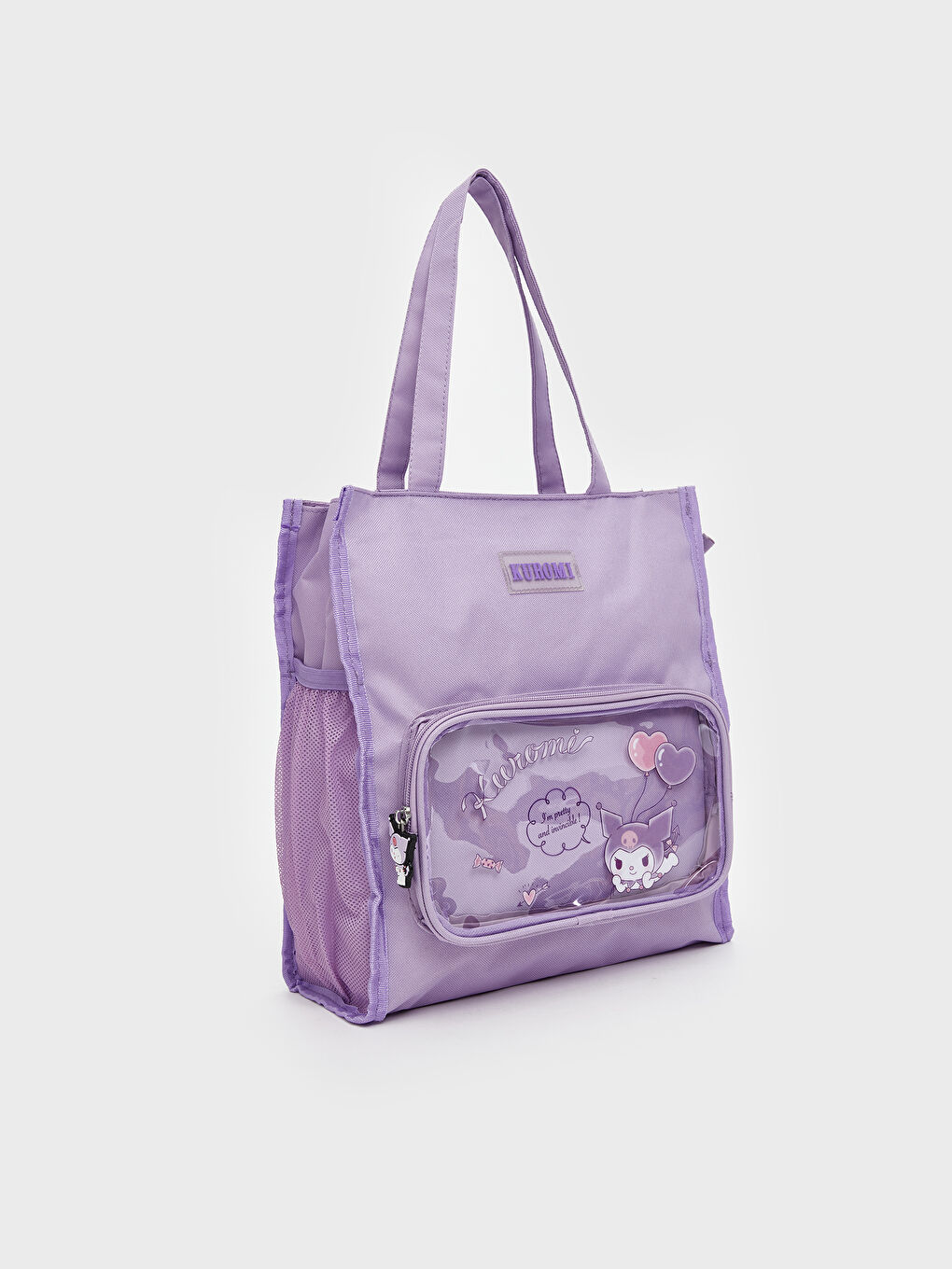 Lila Kuromi Baskılı Kız Çocuk Kol Çantası-1