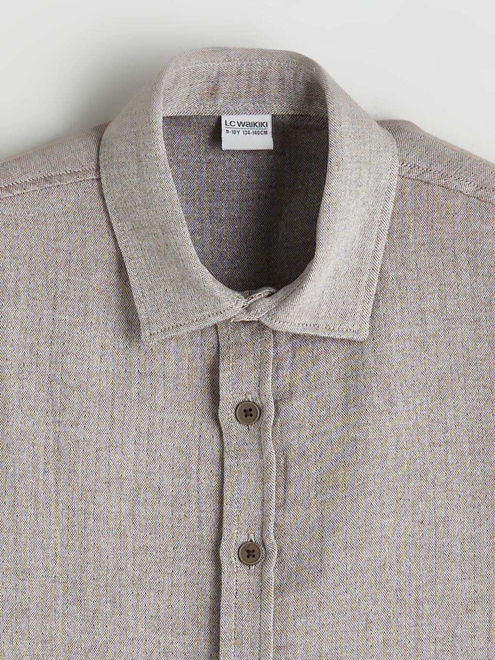 Kahverengi Uzun Kollu Erkek Çocuk Gömlek-1