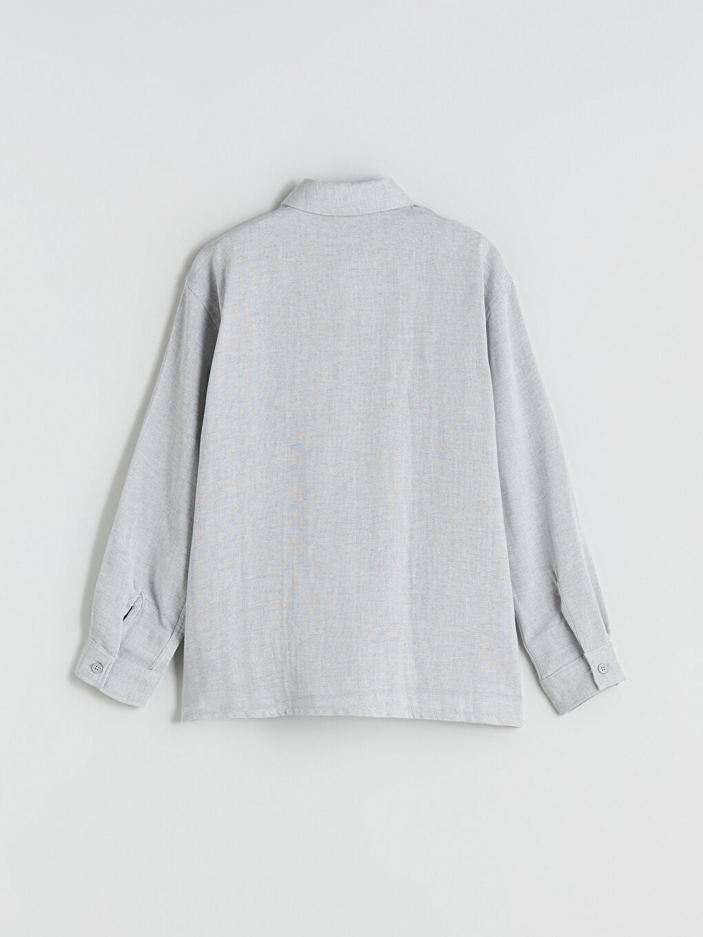 Gri Uzun Kollu Erkek Çocuk Gömlek-2