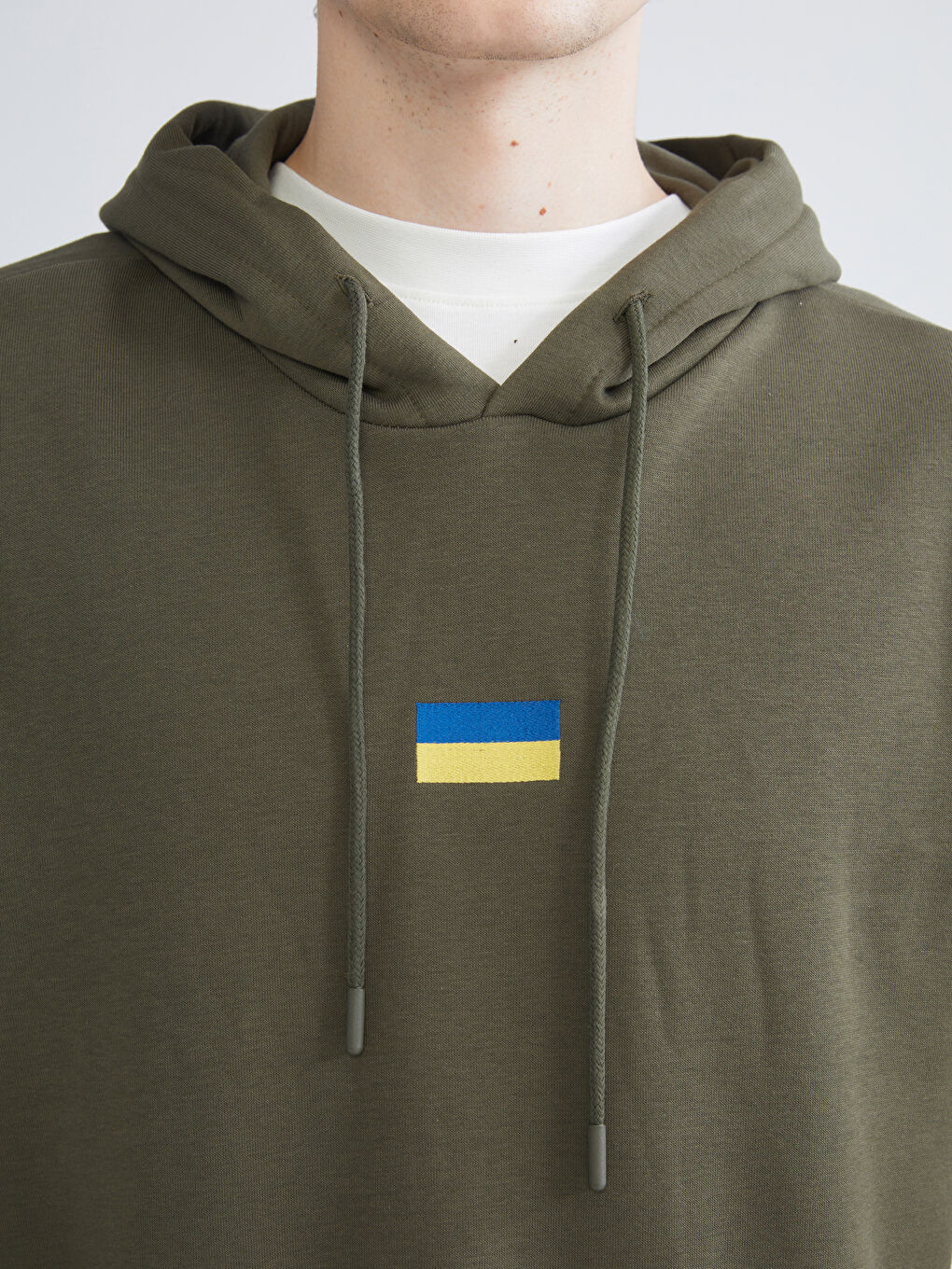 Мужское худи с длинным рукавом и принтом-2