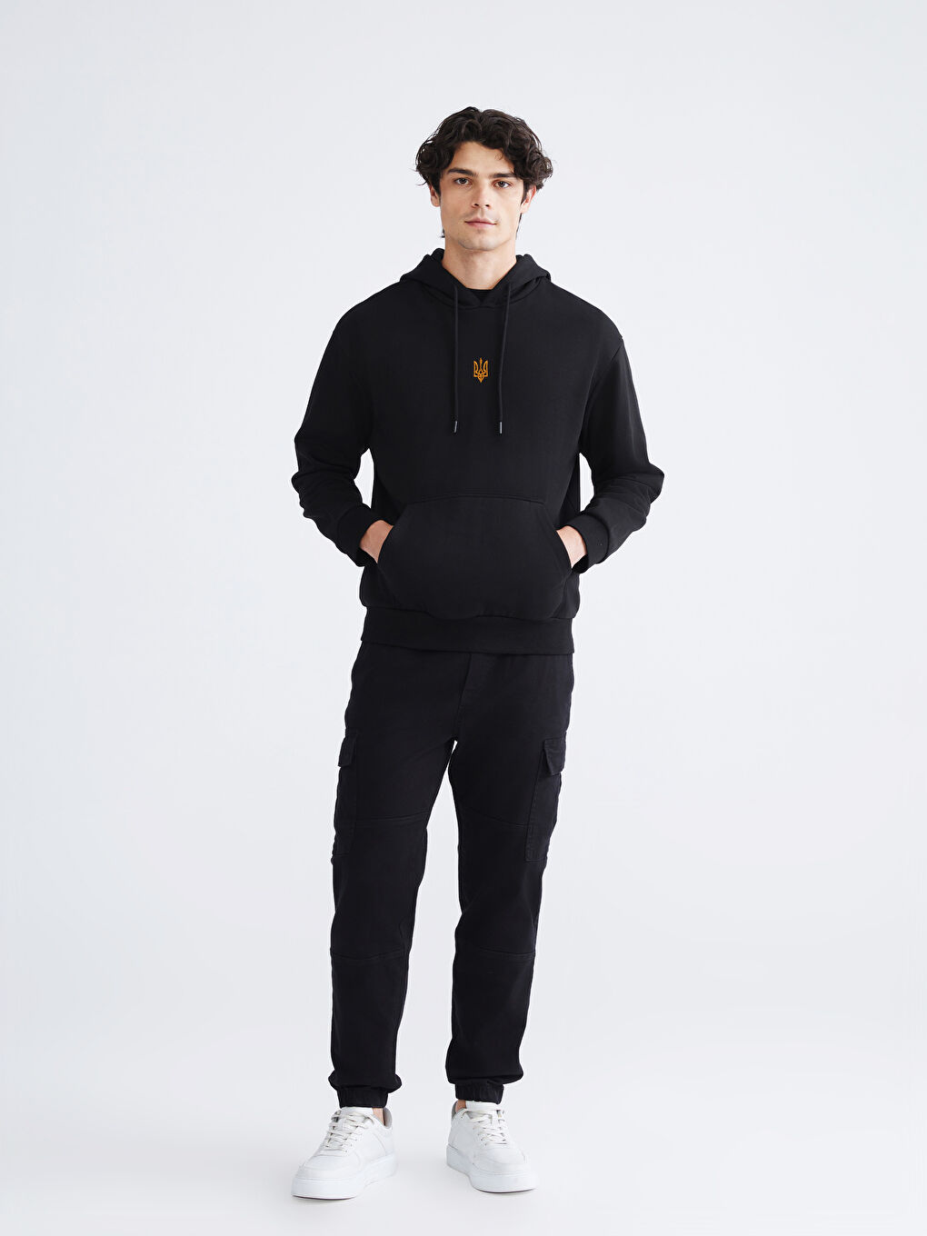 Худі Чоловіче З Вишивкою І Довгим Рукавом З Капюшоном-1