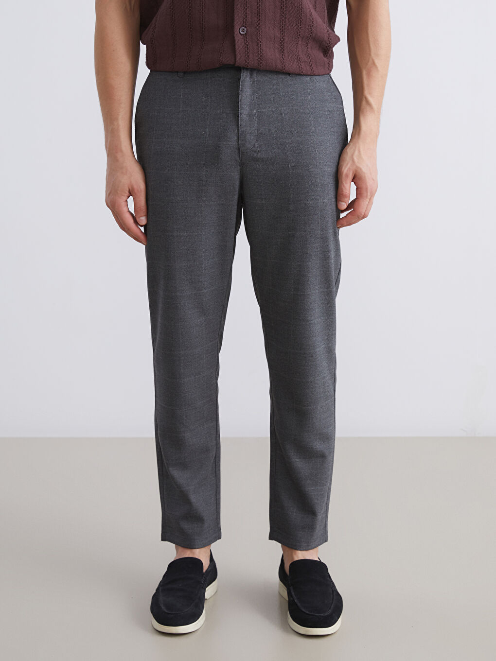 Antrasit Slim Fit Erkek Pantolon-1