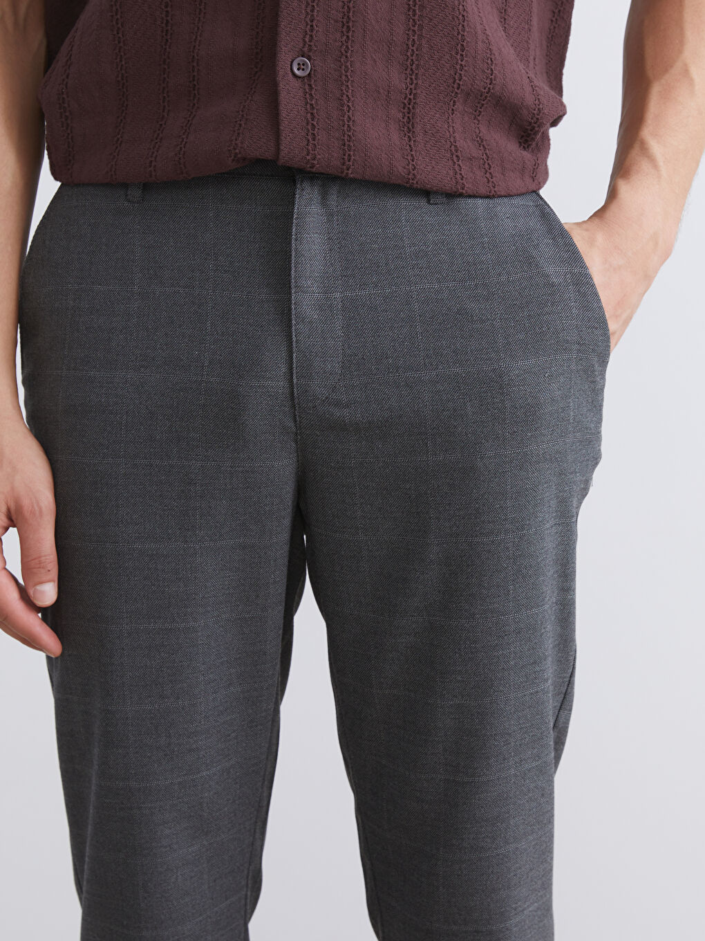 Antrasit Slim Fit Erkek Pantolon-2