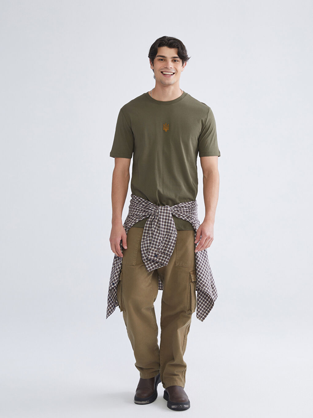 Crew Neck Embroidered Men's T-Shirt-1