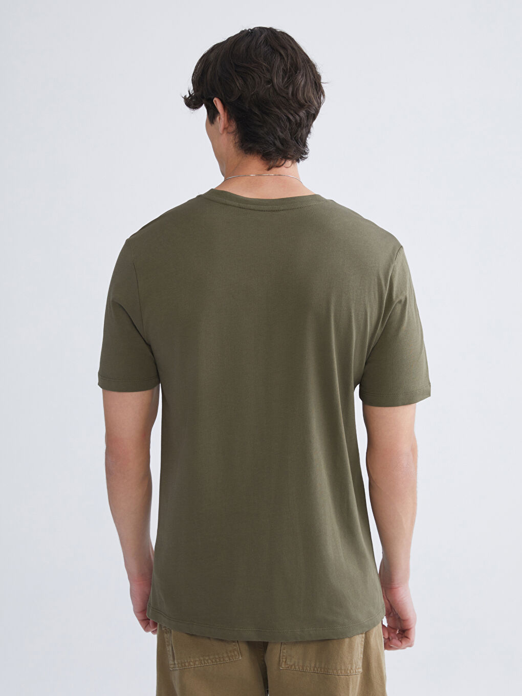 Crew Neck Embroidered Men's T-Shirt-3