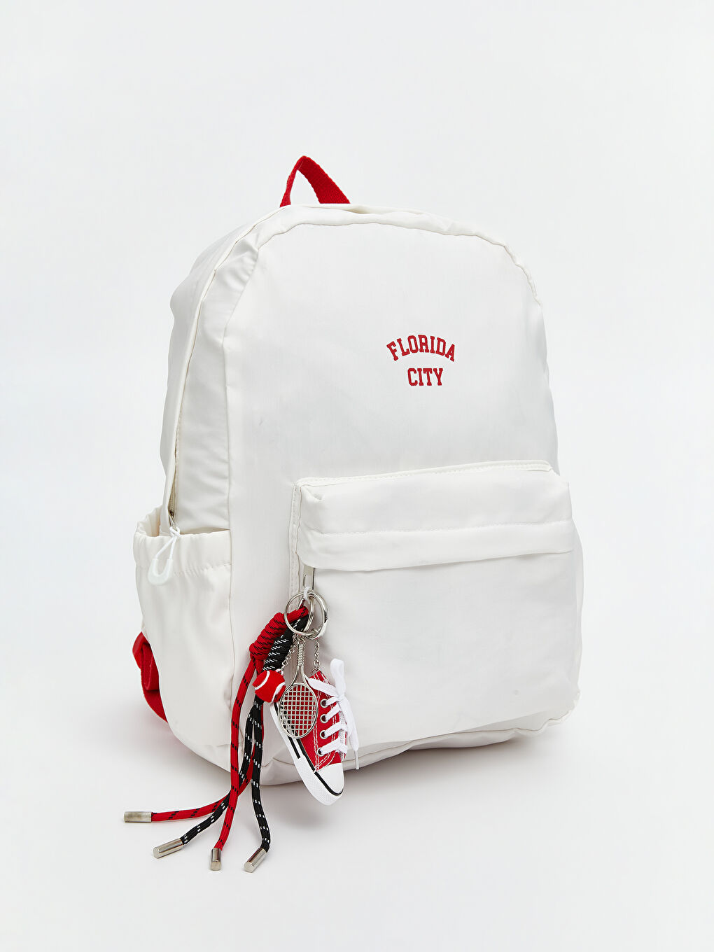 Ekru Laptop Bölmeli Kadın Sırt Çantası-1