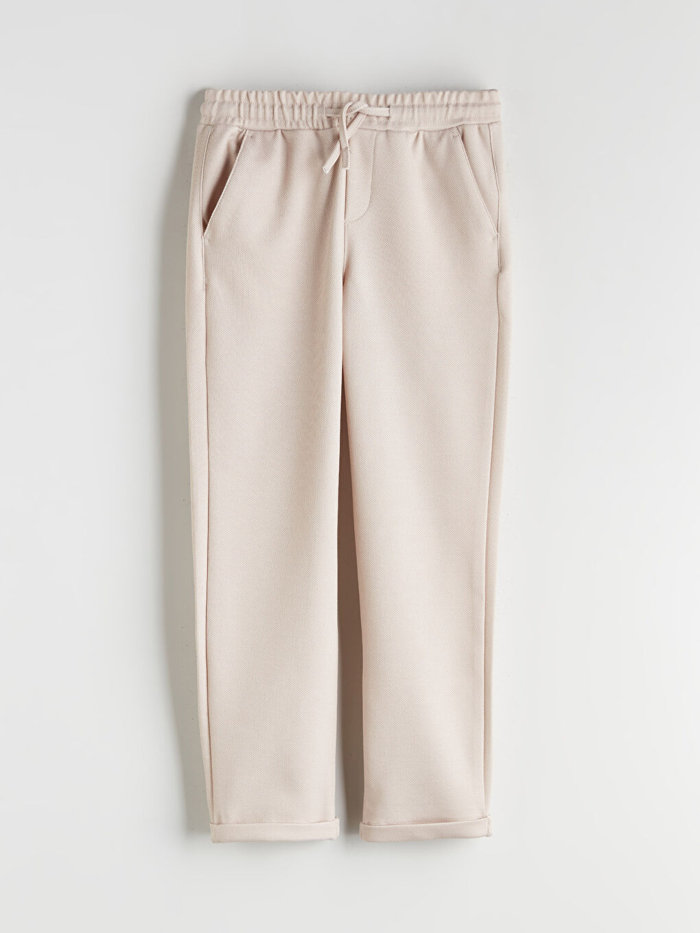 Bej Beli Lastikli Erkek Çocuk Pantolon