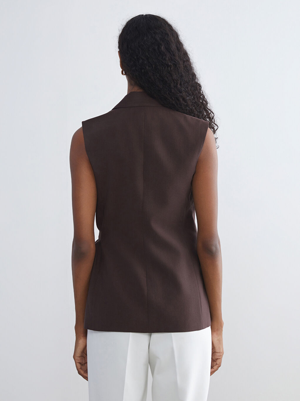 Double Breasted Women's Classic Vest-3