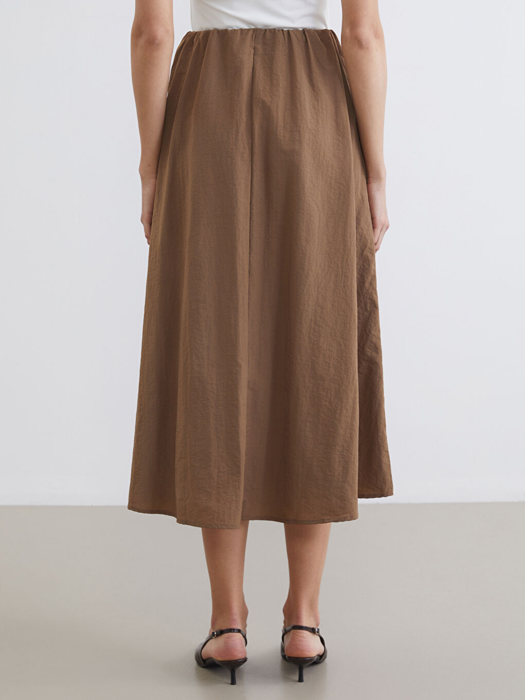 Jupe à Taille Élastiquée-3