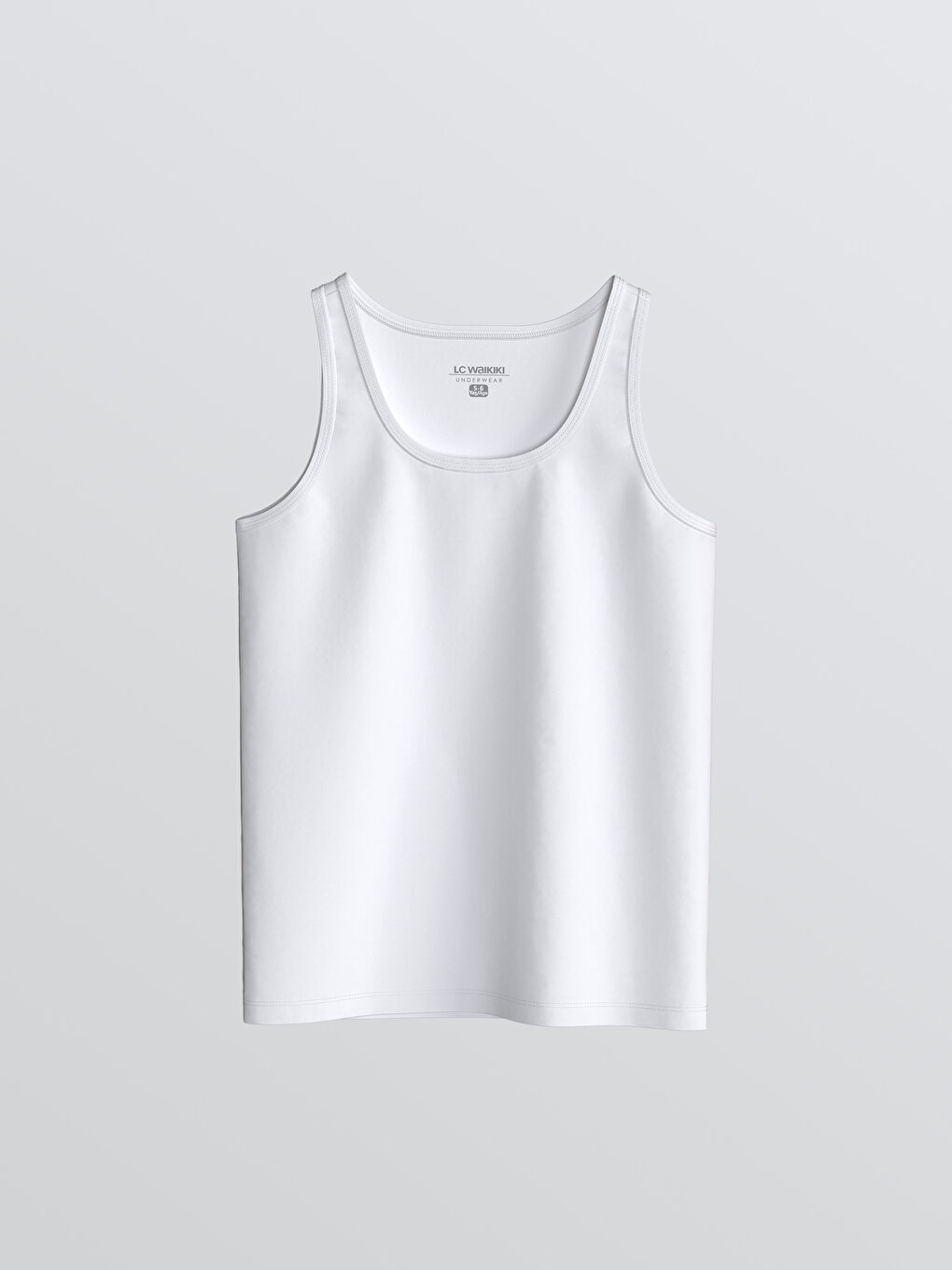 Beyaz Bisiklet Yaka Erkek Çocuk Atlet