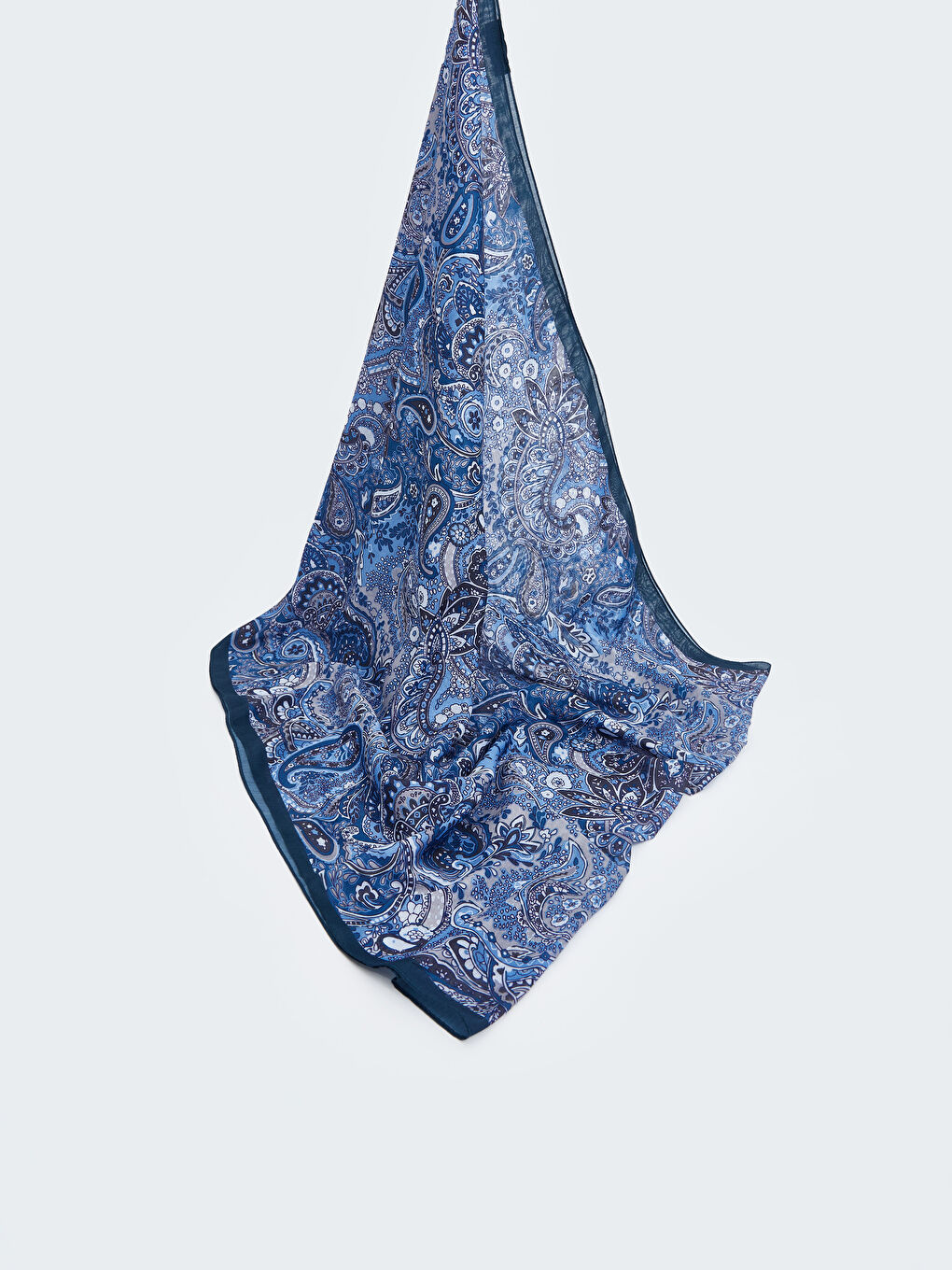 Mavi Desenli Kadın Şal
