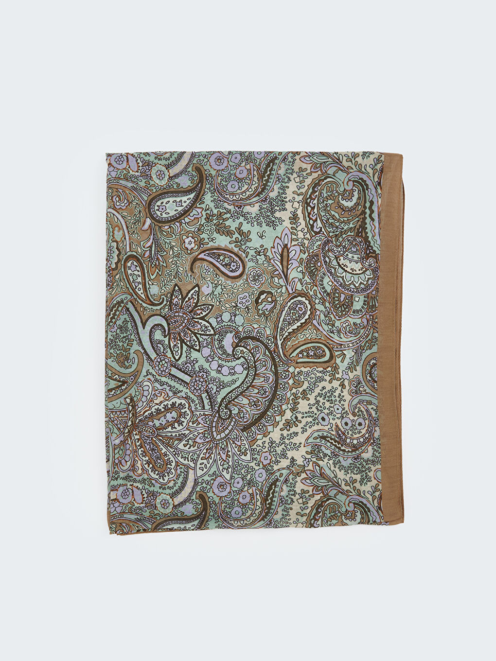 Yeşil Desenli Kadın Şal-1