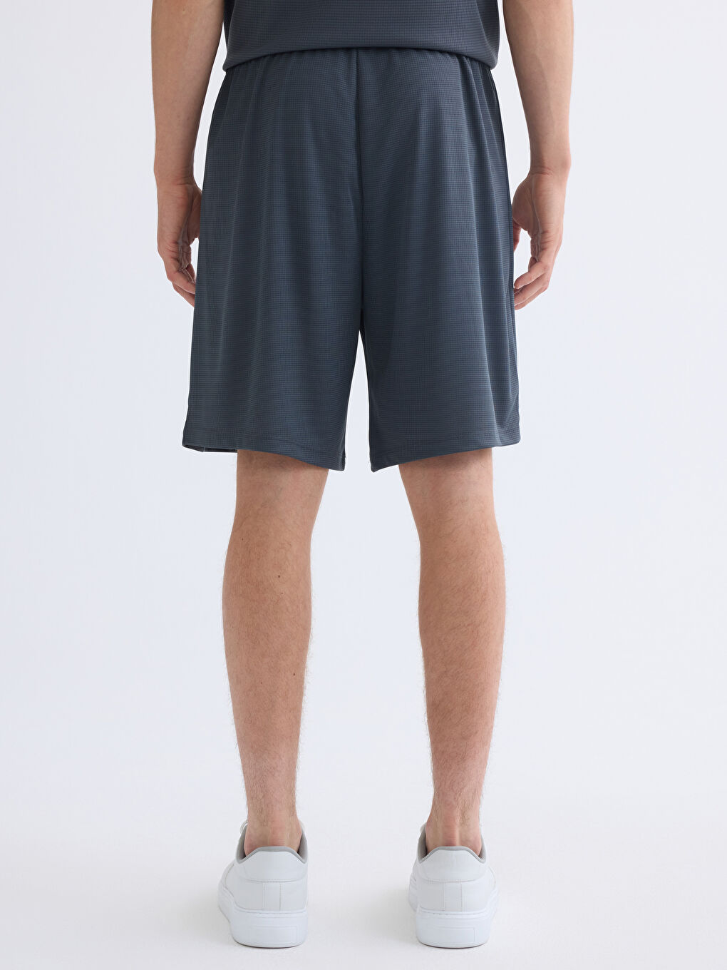 Gri Rahat Kalıp Erkek Spor Şort-3