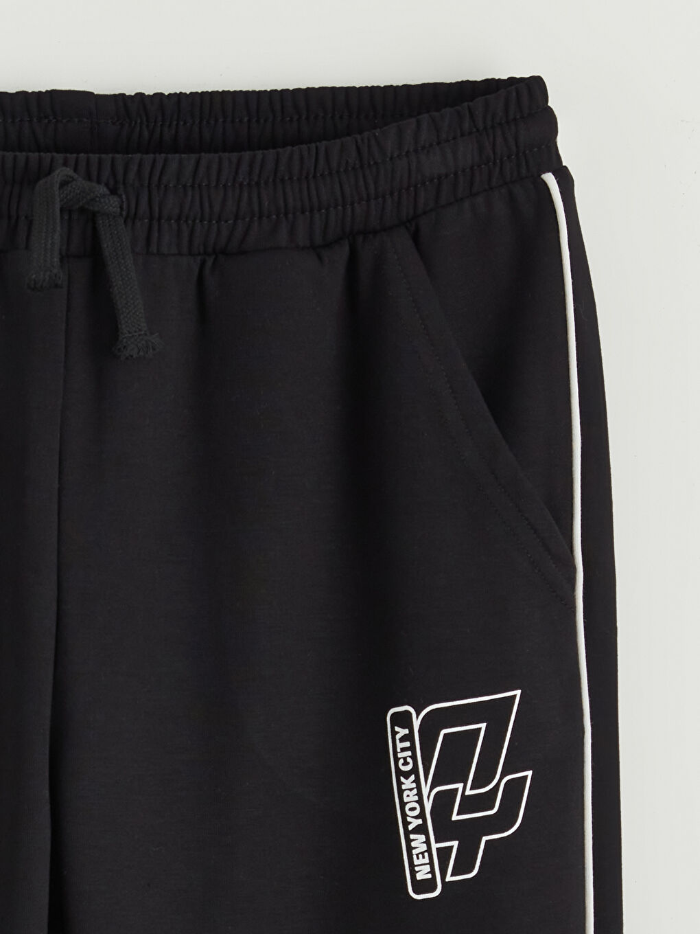 Siyah Beli Lastikli Erkek Çocuk Jogger  Eşofman Altı-3