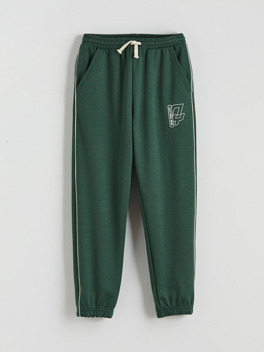 Yeşil Beli Lastikli Erkek Çocuk Jogger  Eşofman Altı