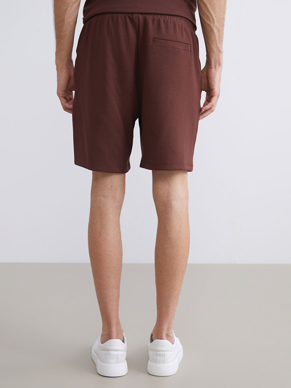 Kahverengi Standart Kalıp Erkek Şort-7