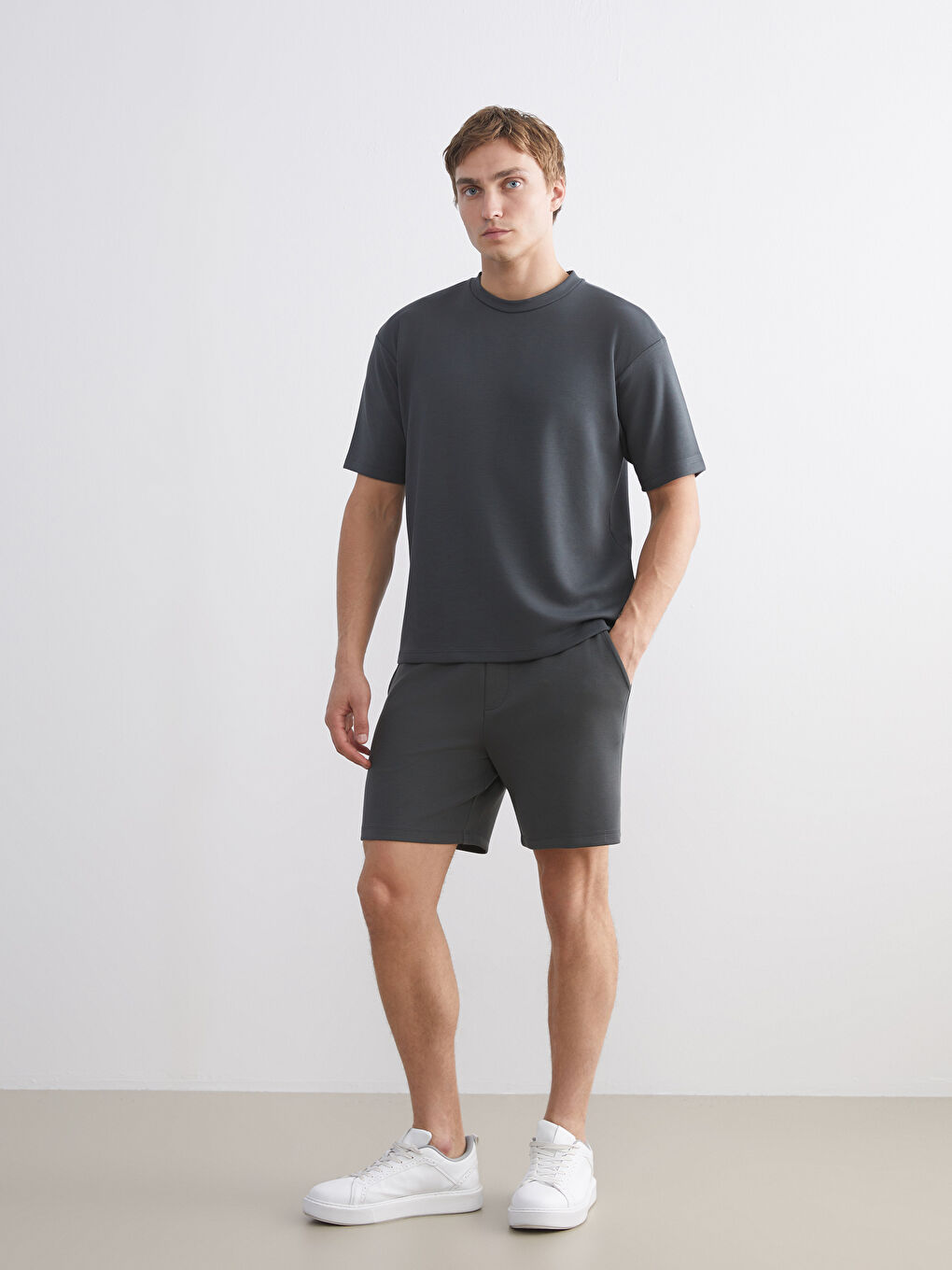 Yeşil Standart Kalıp Erkek Şort-1