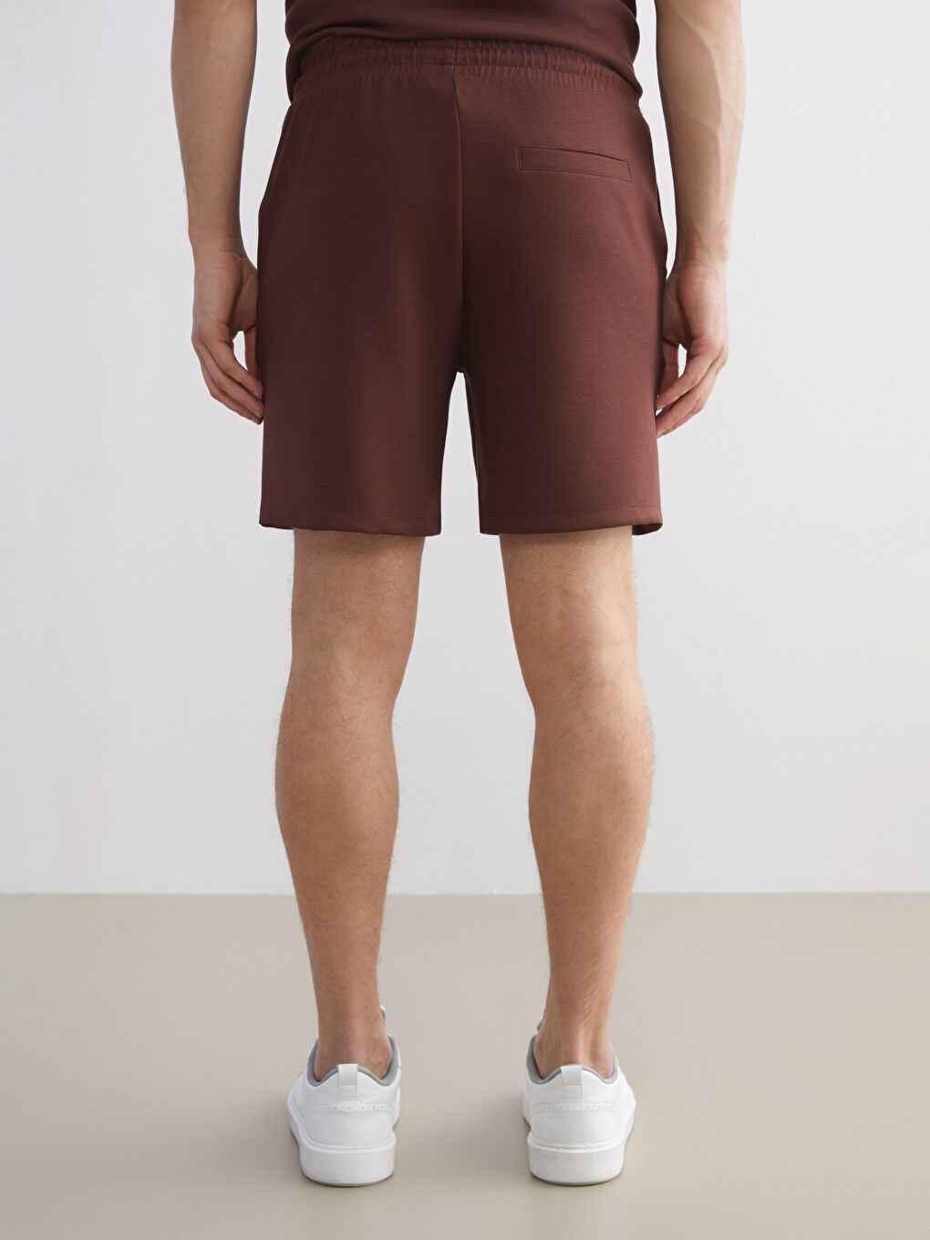 Kahverengi Standart Kalıp Erkek Şort-6