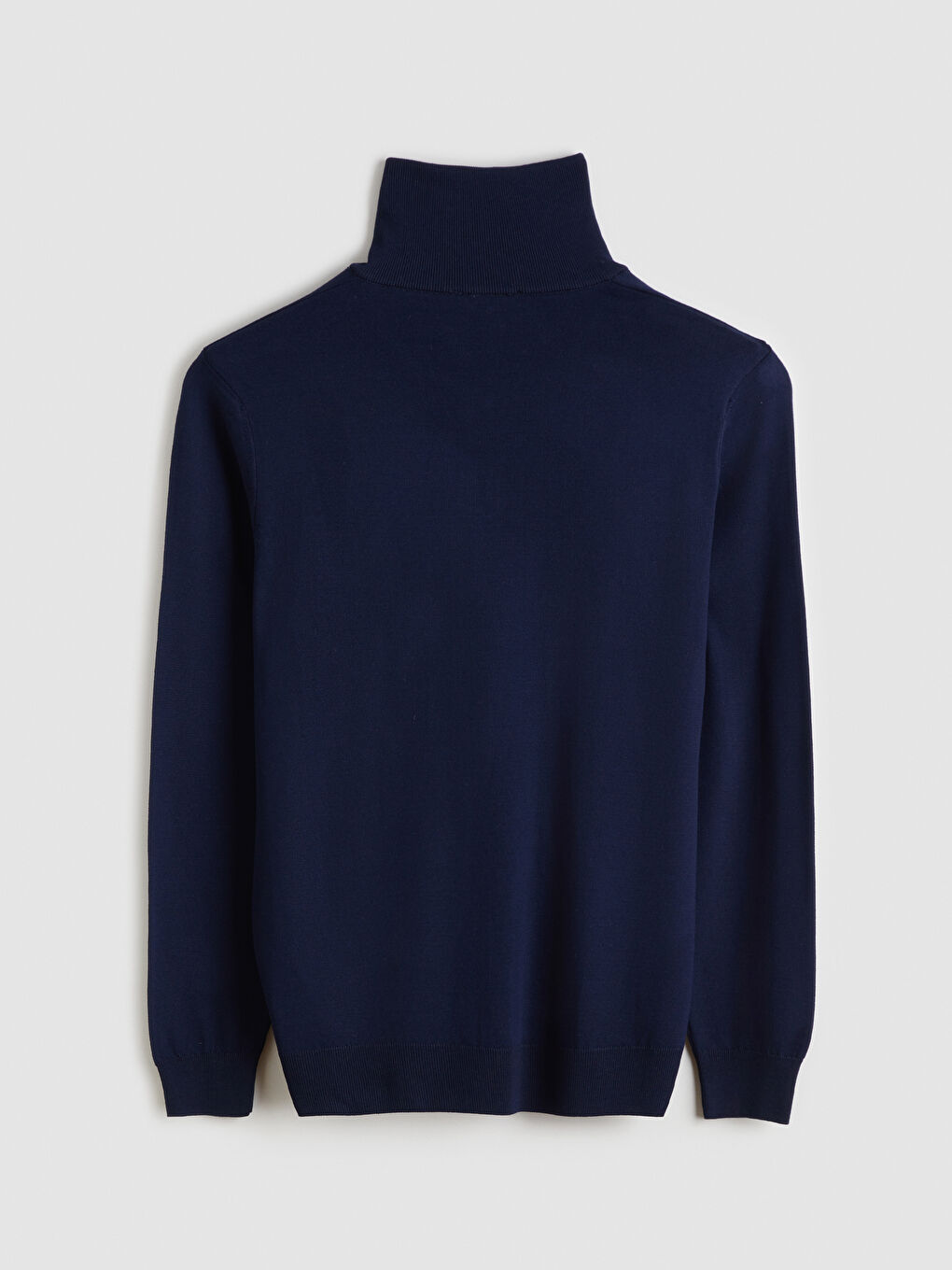 Lacivert Fermuarlı Dik Yaka Erkek Triko Kazak-5