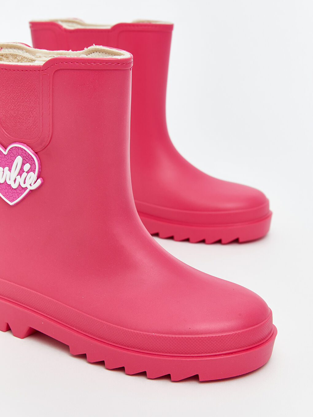 Fuşya Barbie Baskılı Kız Çocuk Yağmur Botu-2
