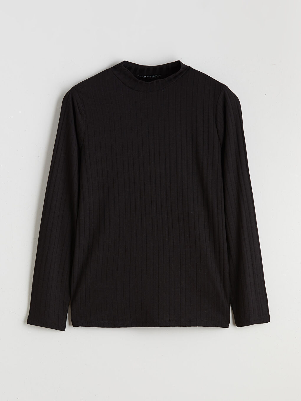 Siyah Dik Yaka Kadın Body-6