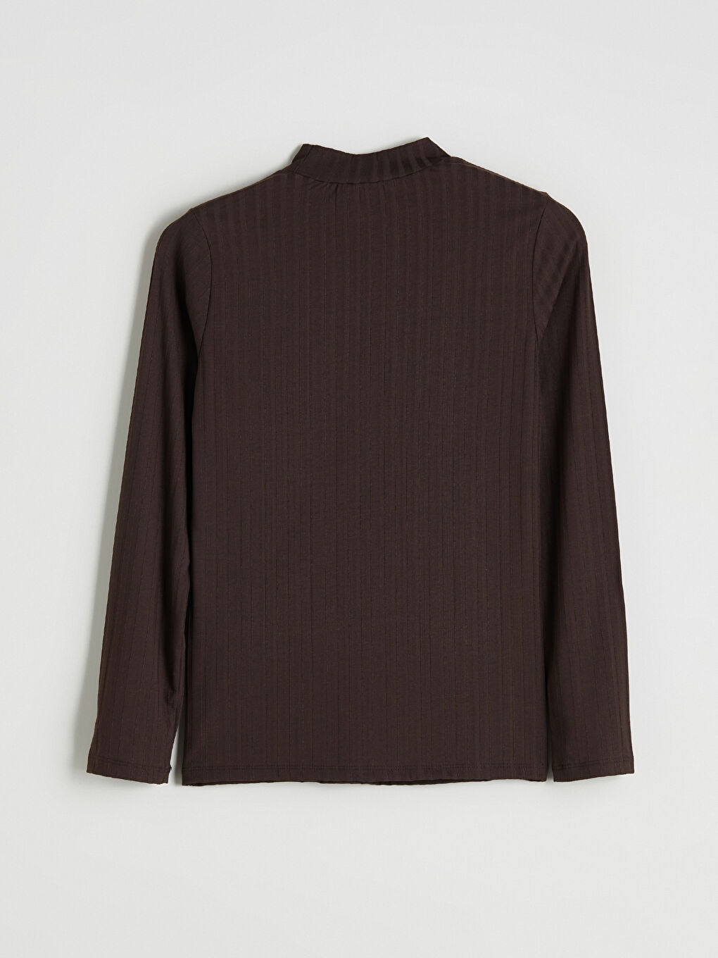 Kahverengi Dik Yaka Kadın Body-7