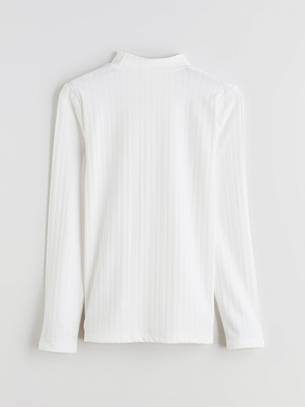 Ekru Dik Yaka Kadın Body-8