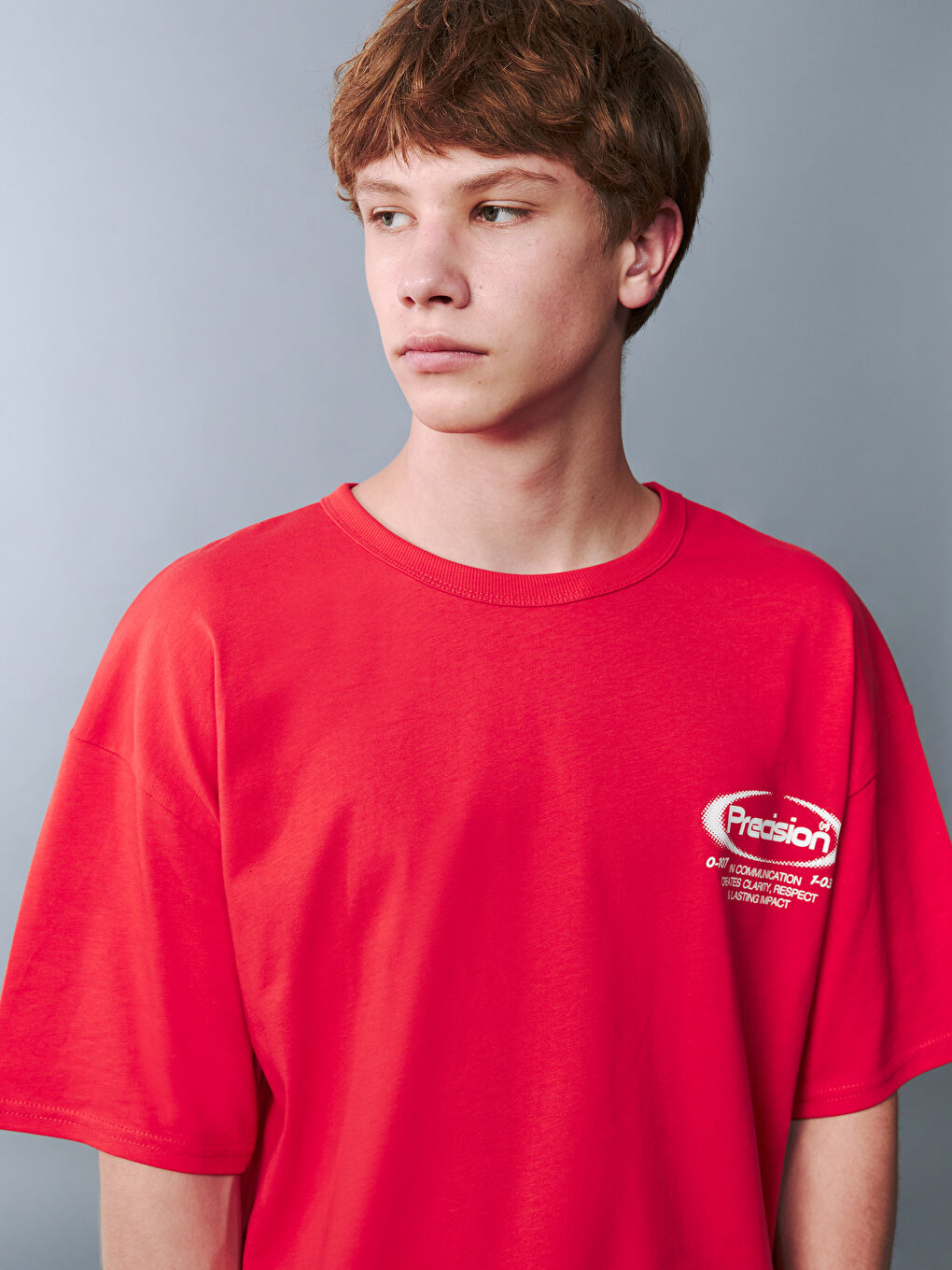 Crew Neck Teenage Boys' T-Shirt-2