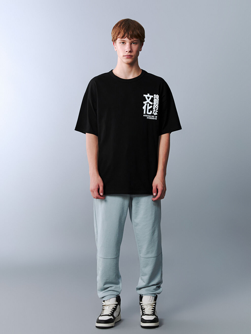 Crew Neck Teenage Boys' T-Shirt-1