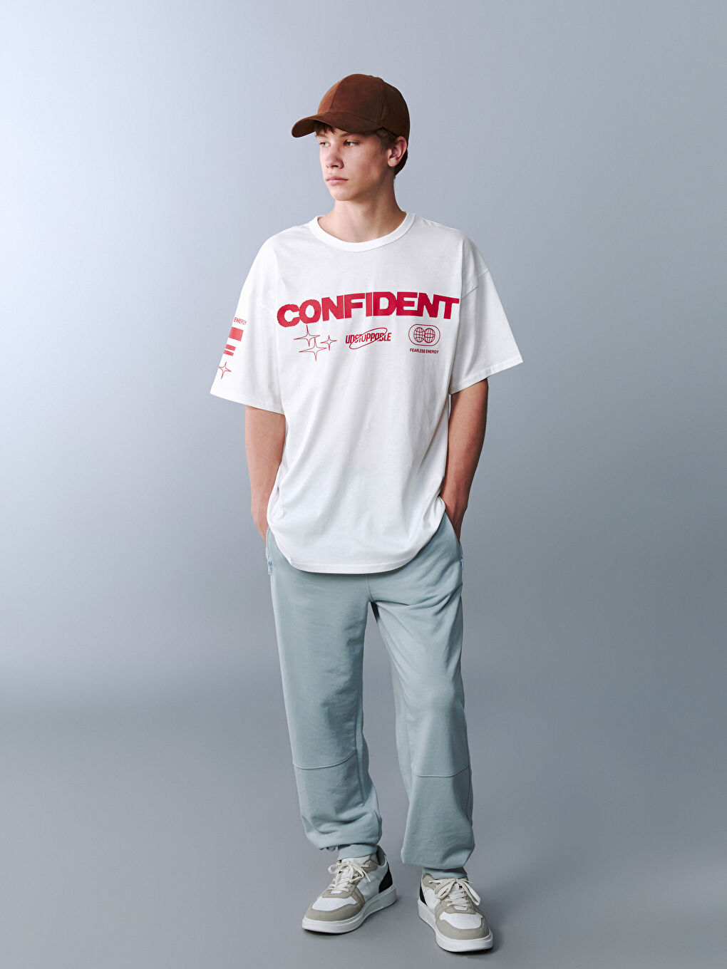 Crew Neck Teenage Boys' T-Shirt-1