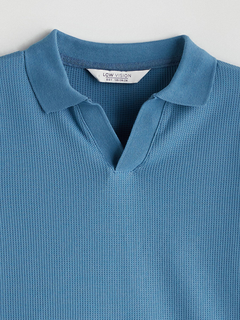 Mavi Polo Yaka Basic Kısa Kollu Erkek Çocuk Tişört-1