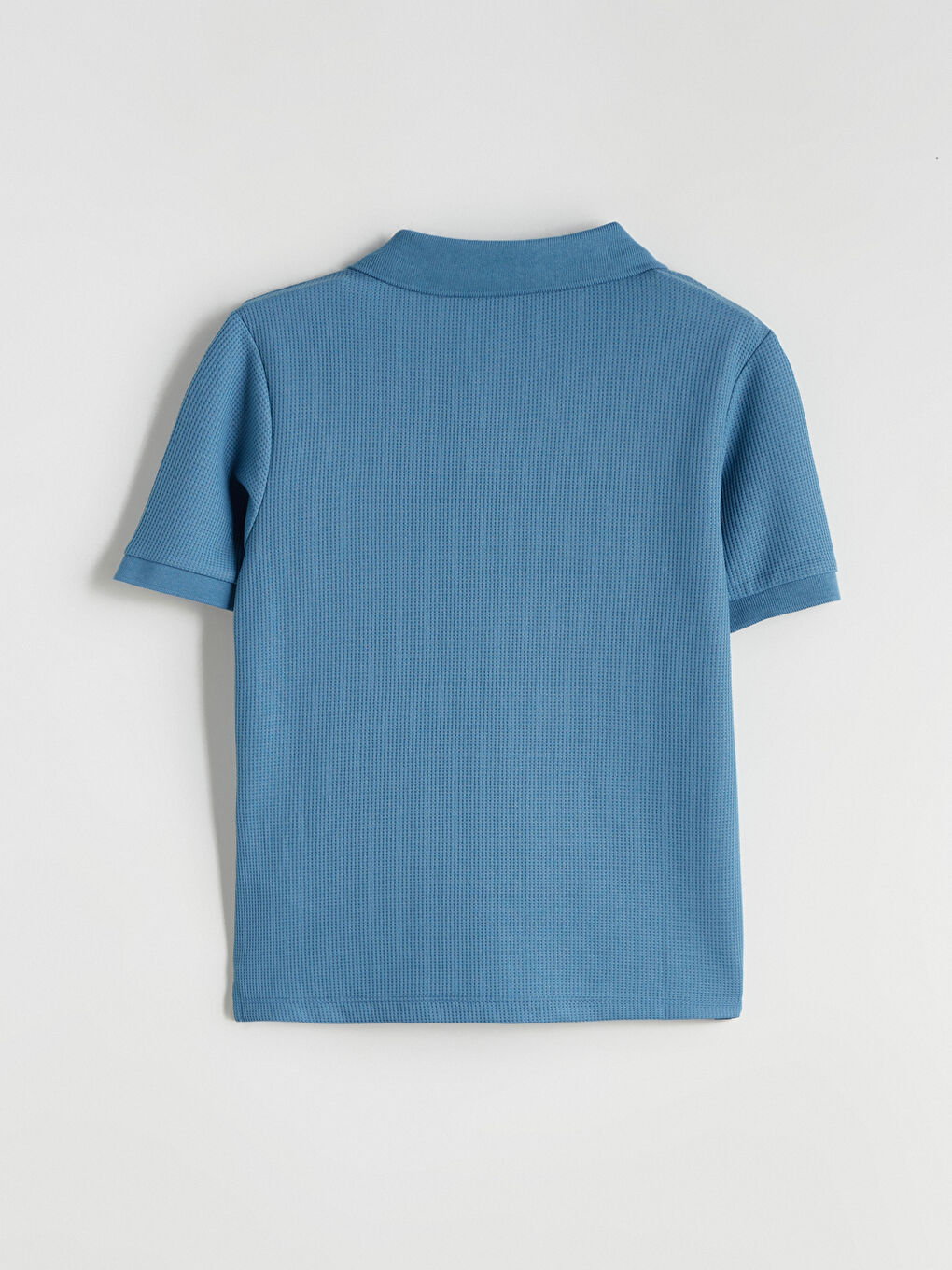 Mavi Polo Yaka Basic Kısa Kollu Erkek Çocuk Tişört-2