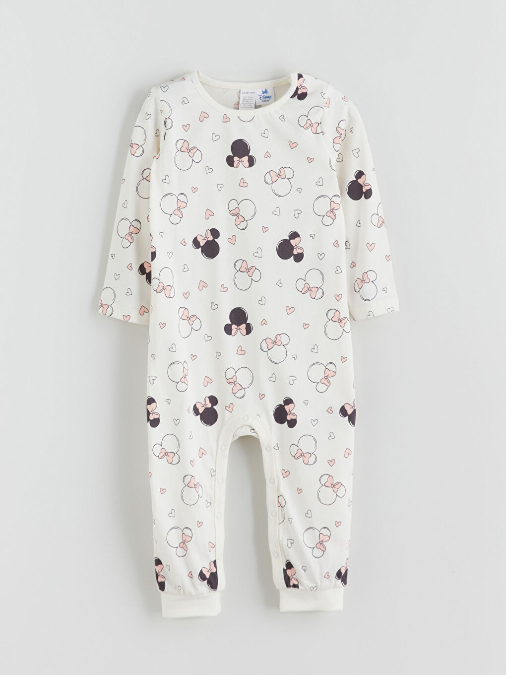 LCW baby Crew Neck Minnie Mouse Printed Baby Girl Rompers 2 Pack -W5KH45Z1-G21