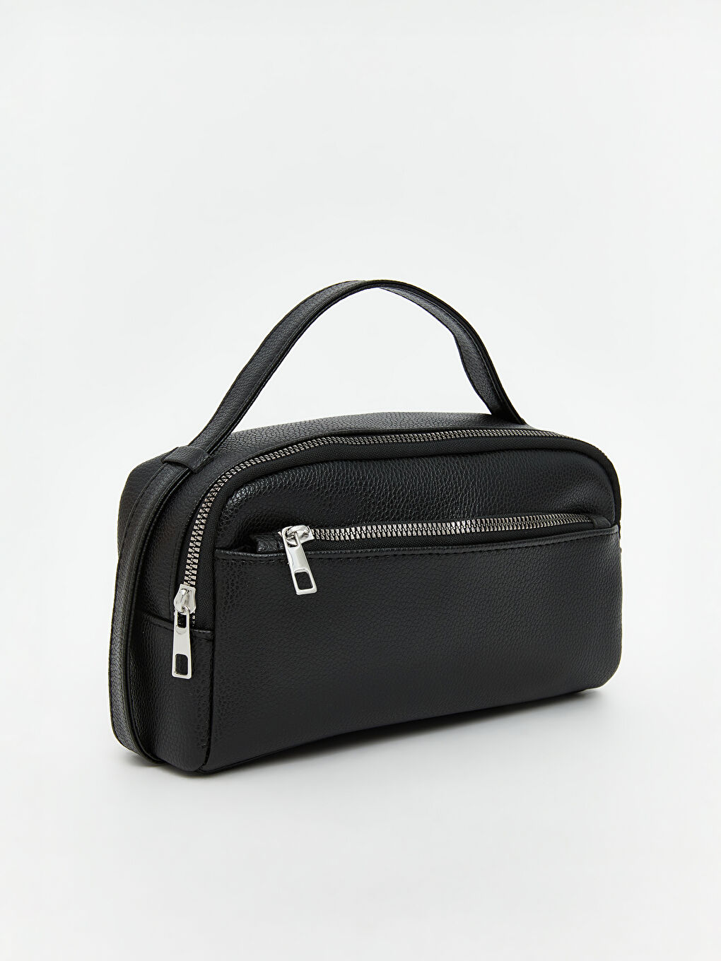 Siyah Deri Görünümlü Erkek El Çantası-1