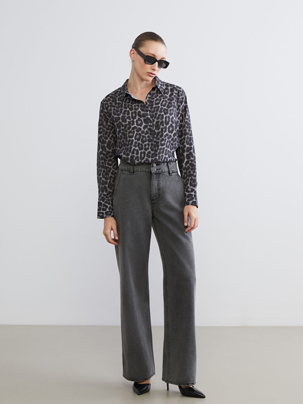 Leopard Print Women's Shirt-1