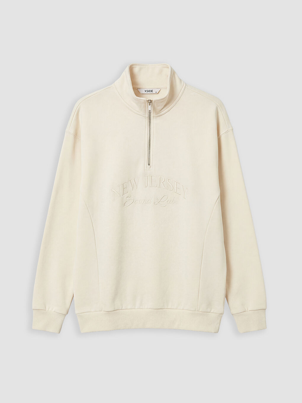 Funnel Neck Printed Men's Sweatshirt-5