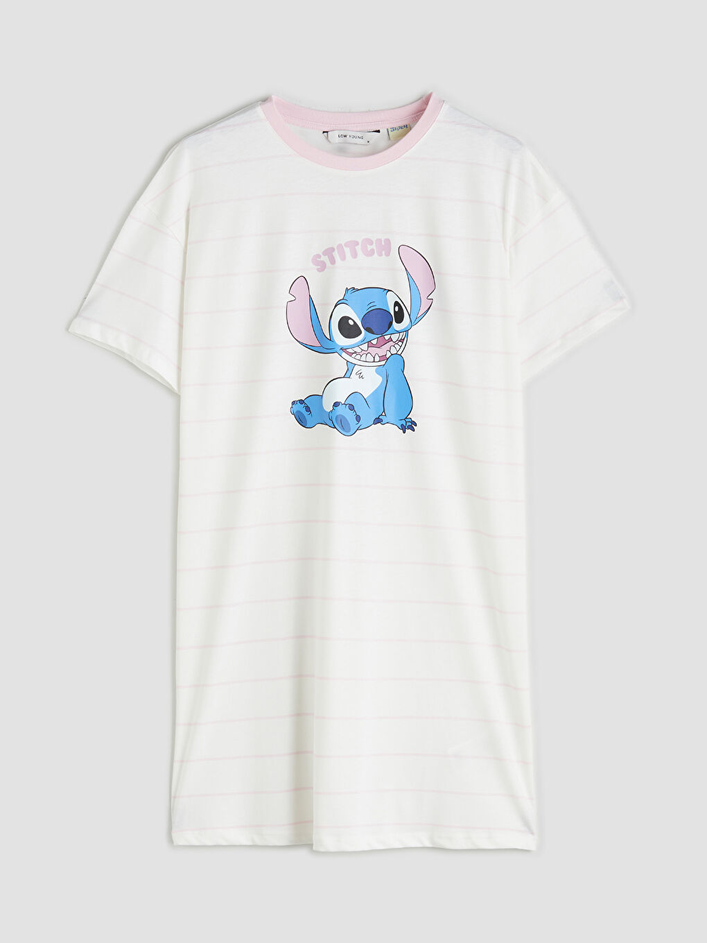 Crew Neck Stitch Printed Women's Nightdress-4