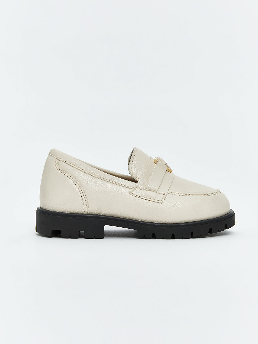 Bej Deri Görünümlü Kız Bebek Klasik Ayakkabı-1