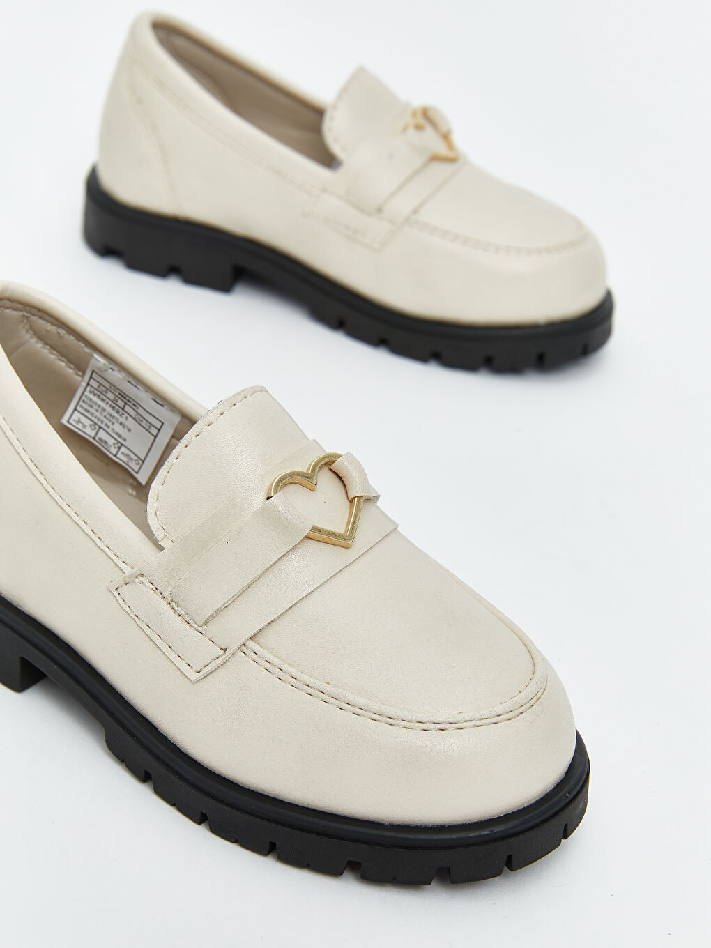 Bej Deri Görünümlü Kız Bebek Klasik Ayakkabı-2