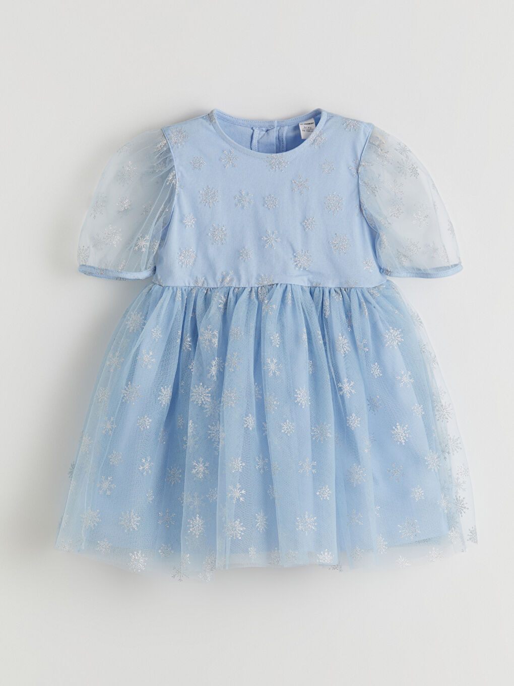 Mavi Bisiklet Yaka Kız Çocuk Tütü Elbise-2