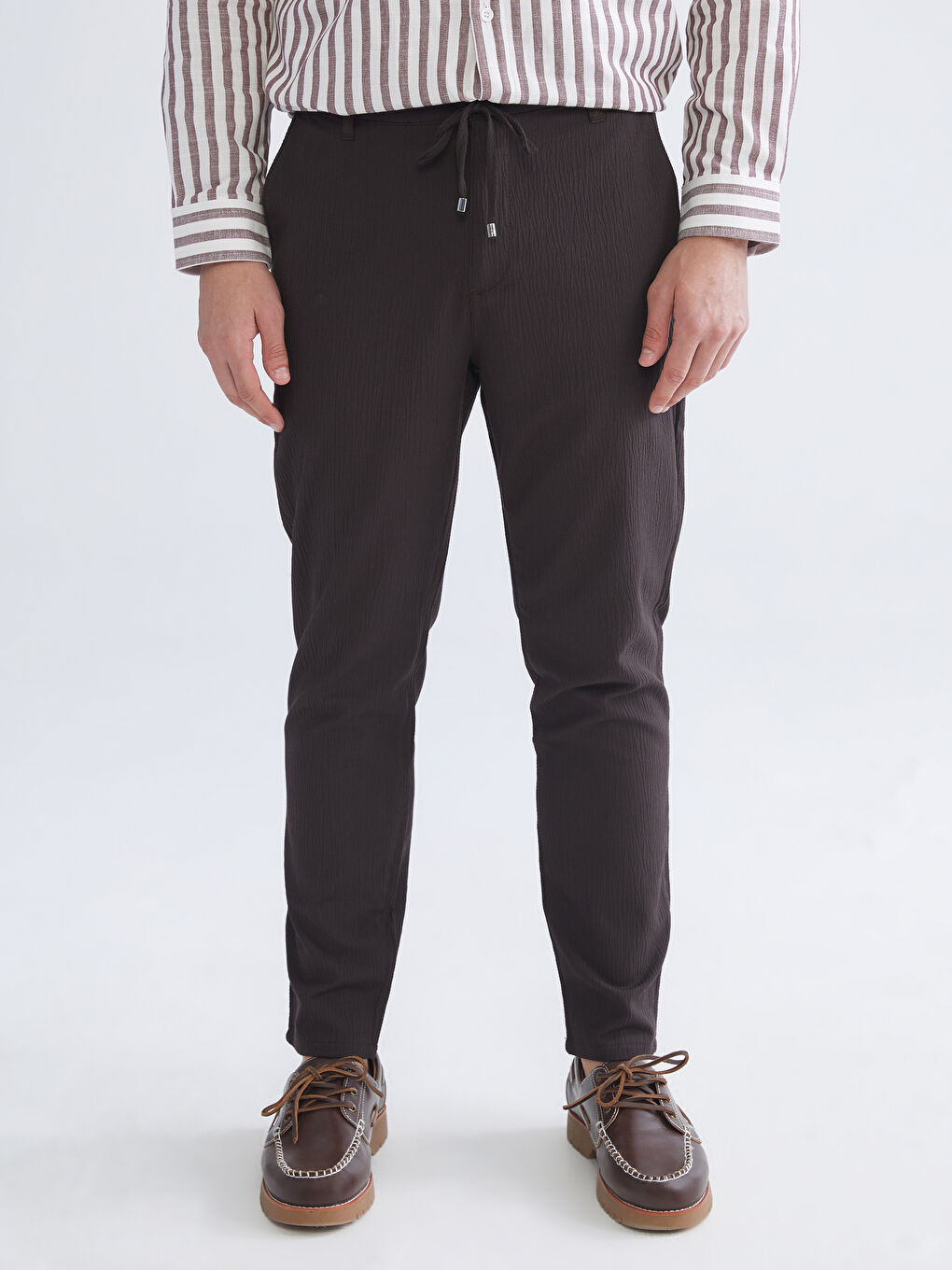 Kahverengi Slim Fit Erkek Pantolon-3
