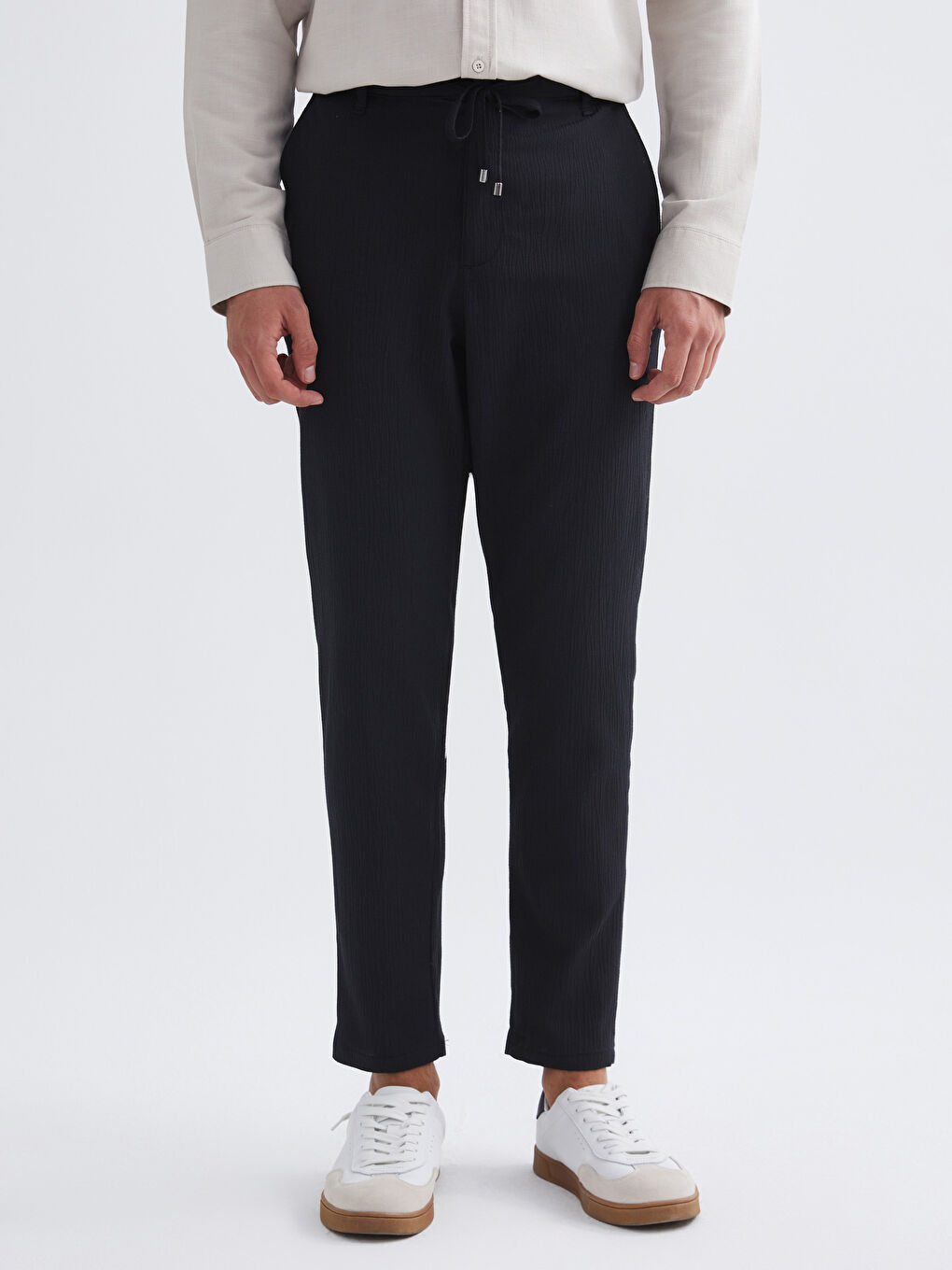 Siyah Slim Fit Erkek Pantolon-3