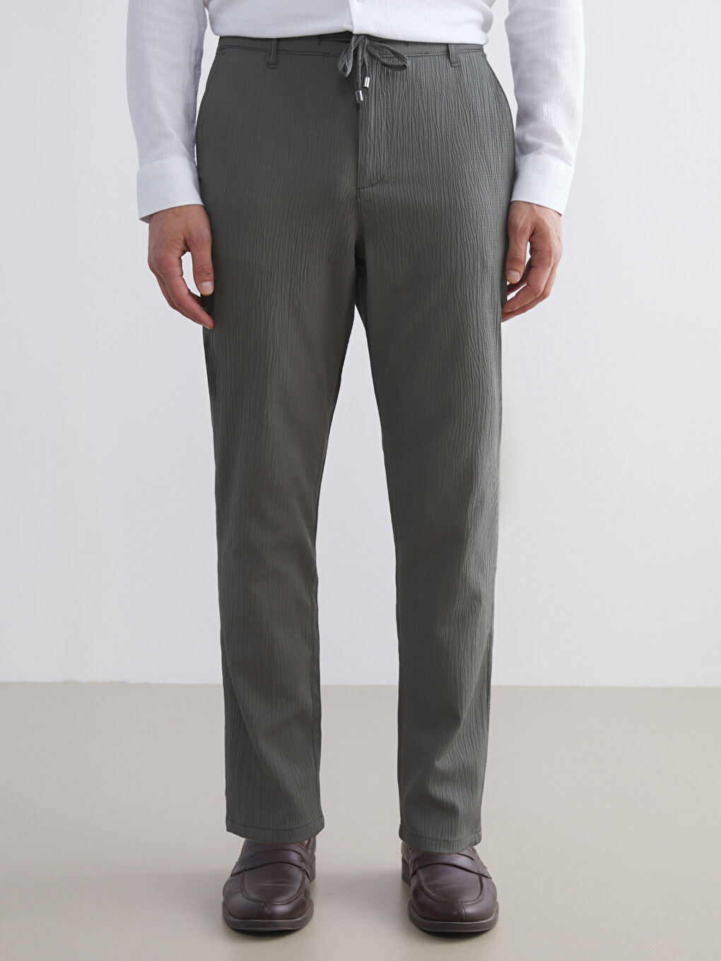 Yeşil Slim Fit Erkek Pantolon-3