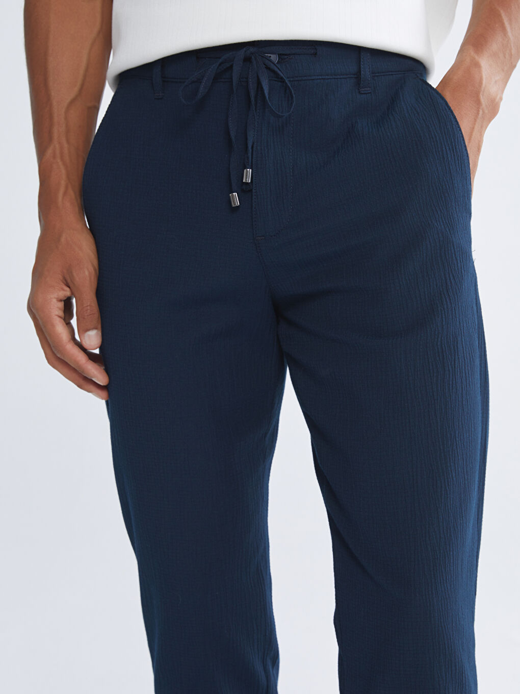 Lacivert Slim Fit Erkek Pantolon-2