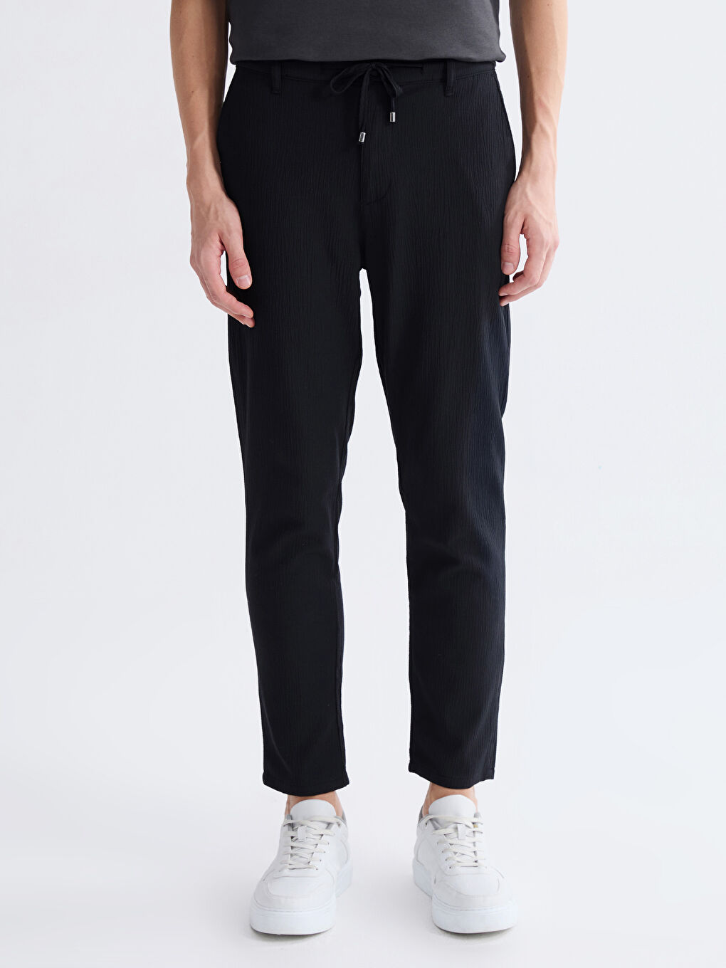 Siyah Slim Fit Erkek Pantolon-2