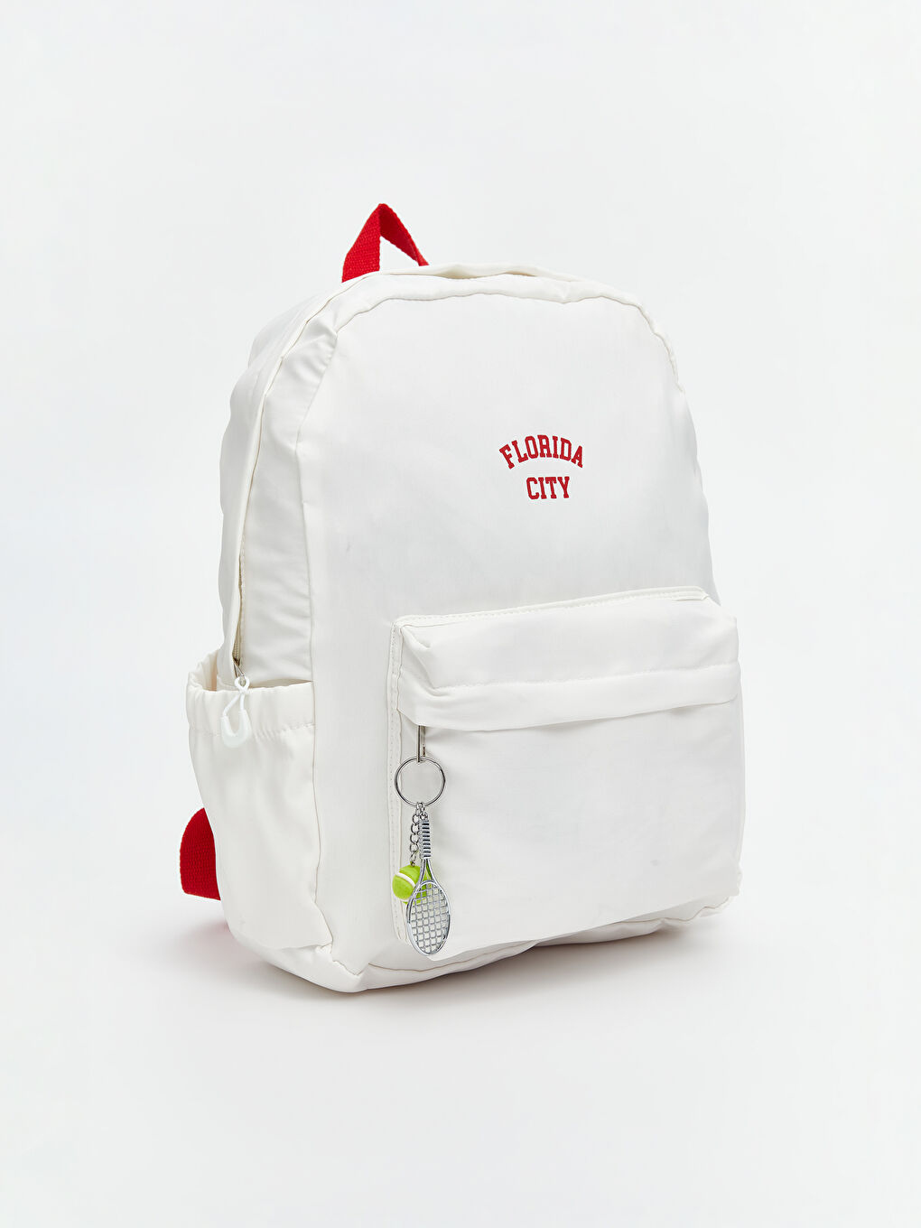 Ekru Laptop Bölmeli Kadın Sırt Çantası-1