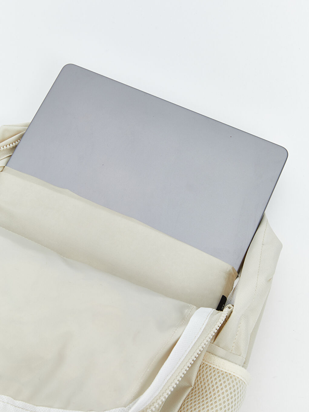 Bej Çok Bölmeli Kadın Sırt Çantası-4